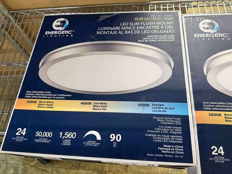 2) Artika LED Slim Flush Mount Lights