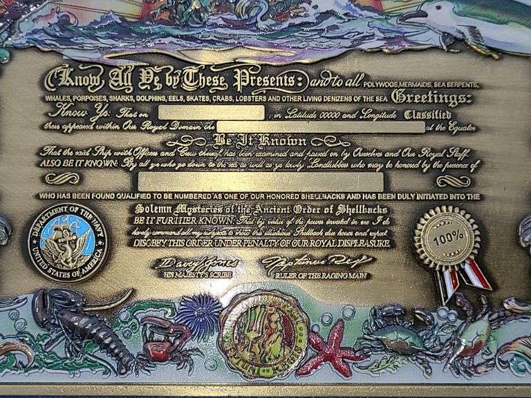 7"x5" USN Challenge Coin