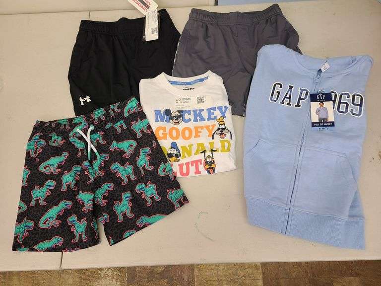 Boy's Shorts, Swim Trunks, Gap Jacket, T-Shirt