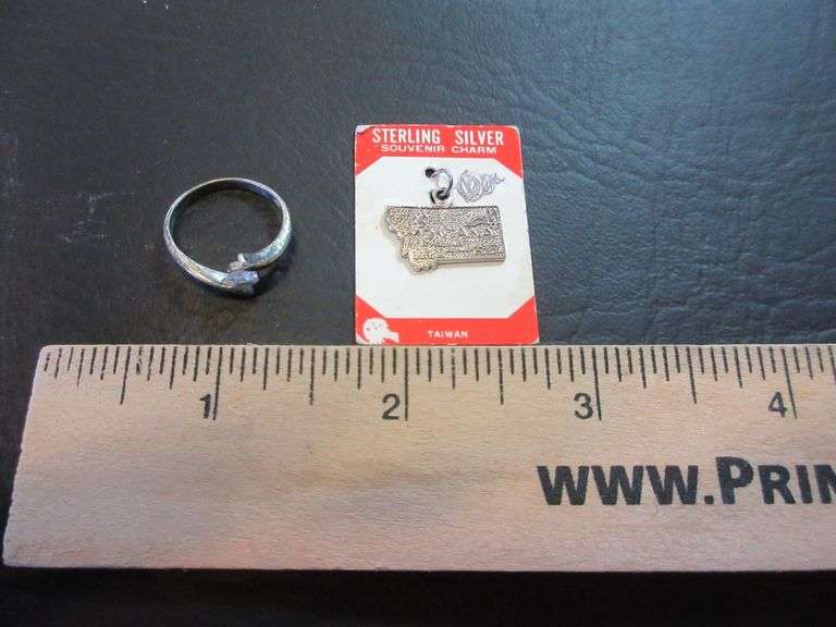 Sterling Silver Ring and Montana Charm