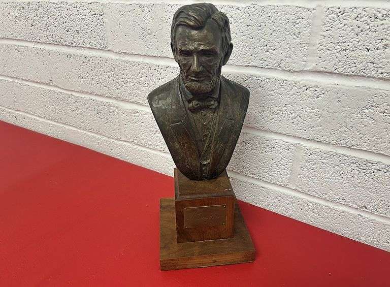 Bronze Abraham Lincoln Bust Hand Made by Colorado Artist