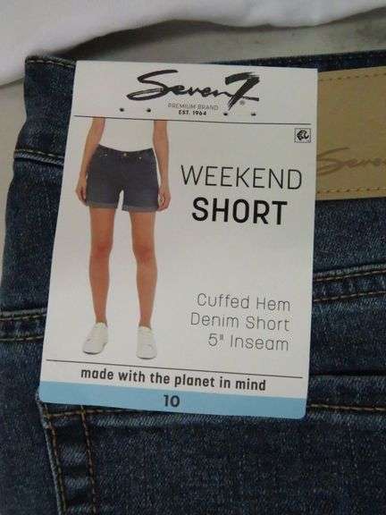 2) Seven7 Shorts, Ruched Button Up, Rafaella Short Sleeve Top