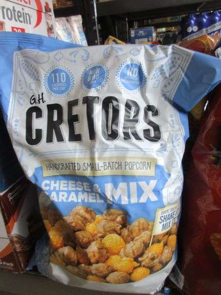 Doritos Nacho Chees, Vlasic Dill Pickle Balls, G.H. Cretors Cheese & Caramel Popcorn Mix