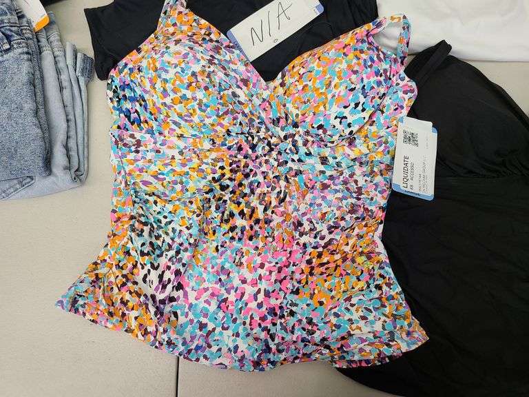 2) Women's Tankini Tops, T-Shirt, Shorts, Tank Dress, Halter Top