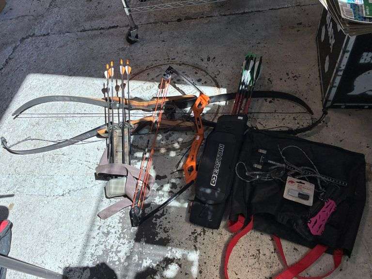 3) Bows, Arrows, and Assorted Archery Equipment