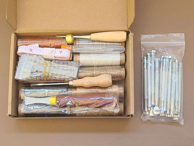 Leather Stamping Set, Leather Craft Tools Hand Sewing Stitching Kit