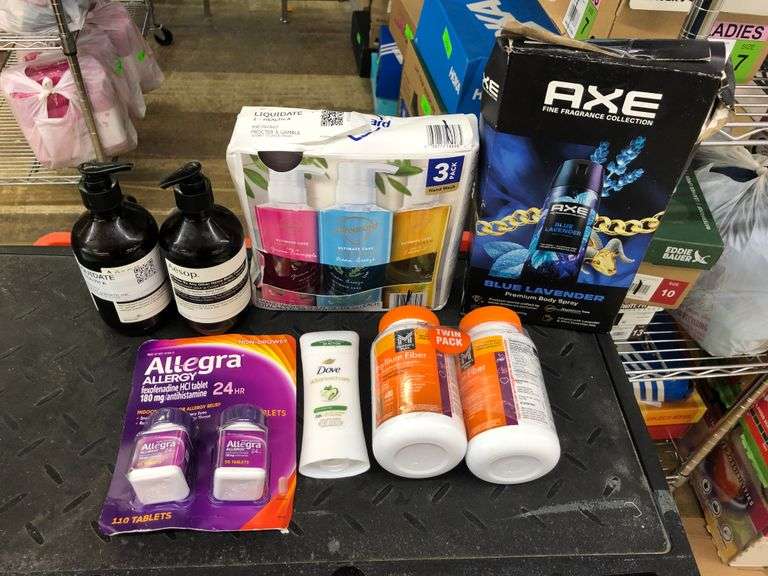 Allegra Allergy 24HR, Dove Advanced Care Deodorant,  2 Pack Psyllium Fiber Supplement Capsules, 2) A