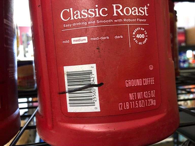 4) Folgers Classic Roast Ground Coffee
