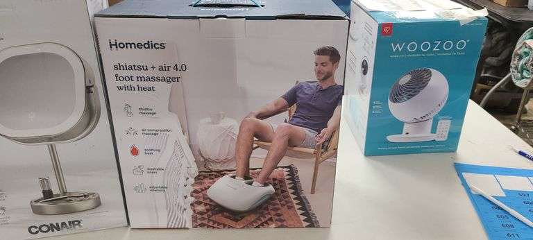 *Homedics Foot Massager, Conair Halo Mirror