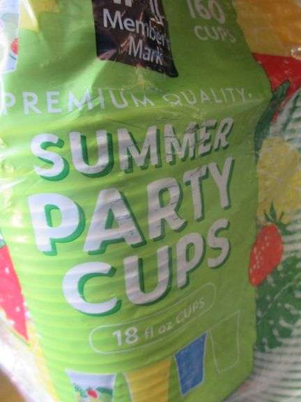 Summer Party Cup Pack, 2) Summer Party  Plate Packs