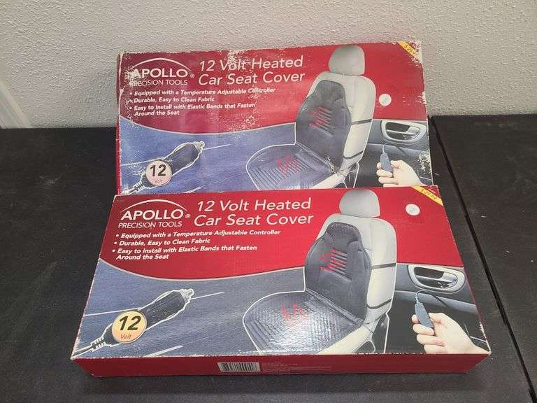 2) Apollo 12 Volt Heated Car Seat Covers