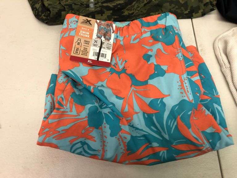 ZeroXposur Swim Trunk, UA Camo Shirt, UA Polo, Express Sweater Shirt