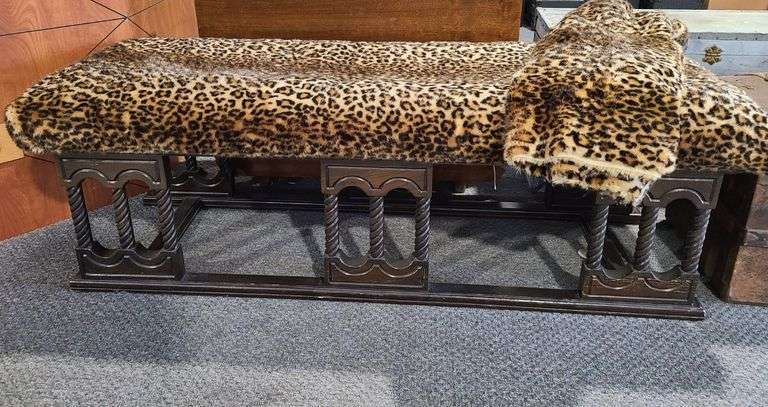 Leopard Hall Bench