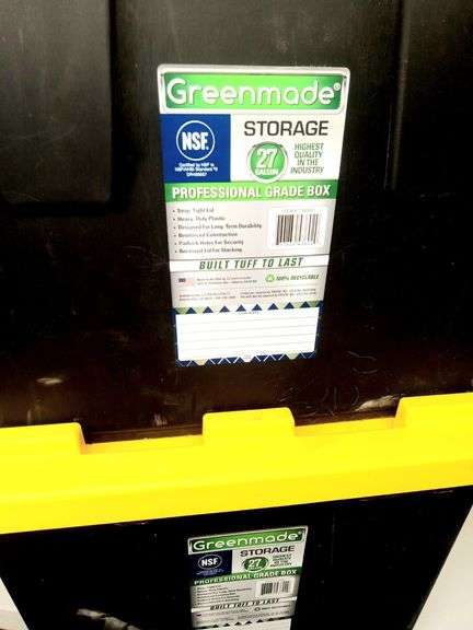 2) Heavy Duty 27 Gallon Totes