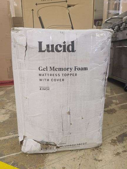Twin Lucid Limited 4" Gel Memory Foam Topper with Cover