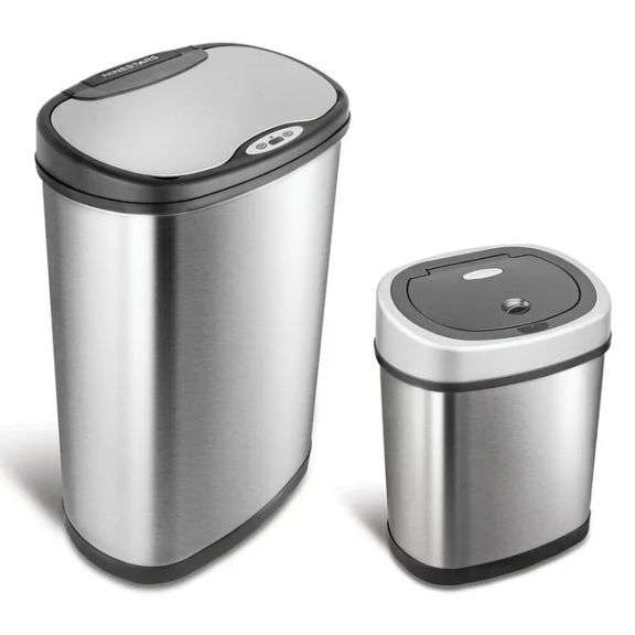 *Nine Stars Sensor Trash Cans, Stainless Steel 13.2 gal./3.2 gal.
