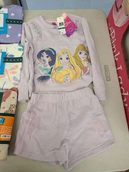 3) Girl's Pajama Sets, Shorts Set