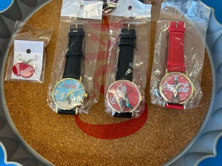 Coca-Cola Trays and Glasses, Umbrella, More