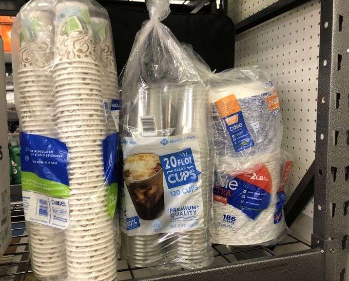 Dixie Deepdish Plates, Dixie Ultra Plates, Clear Cups, Dixie To Go Cups
