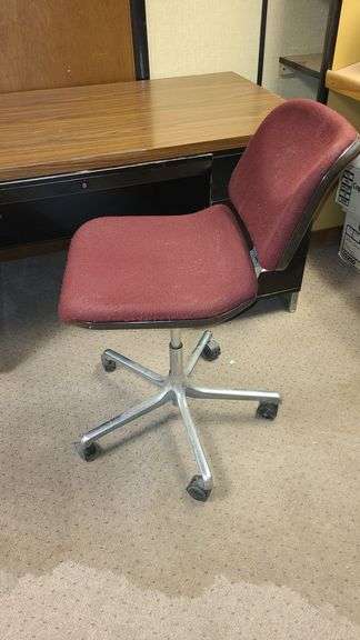 Metal Desk, Rolling Office Chair