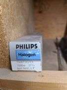 Contents of Bins: Sockets, Transformers, Magnetic Ballasts, Light Bulbs, Pull Chain Lamp Holder and 