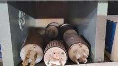 Contents of Bin: Wire, Outlets, Plugs, Incandescent Dimmer, Wall Plates, Duplex Receptacle, Switches