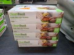 4) Boxes Clear Touch Food Prep Poly Gloves