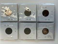 6) Indian Head Cents, 2) Brilliant Uncirculated Old Wheat Cents