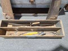 Wooden Tool Chest with Contents