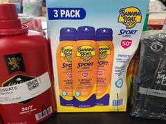 Old Spice Swagger Body Wash, Banana Boat Sun Screen, Dove Men Care