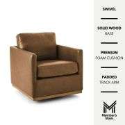 Modern Classic Leather Swivel Chair