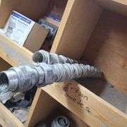Contents of Bins: Electrical Switch Boxes, Conduit Access Boxes, Floor Box Assembly, Wire Connectors