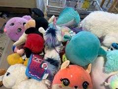 Contents of Table: Plushes, Stuffies, Toys