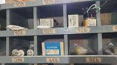 Contents of Bin: Wire, Outlets, Plugs, Incandescent Dimmer, Wall Plates, Duplex Receptacle, Switches