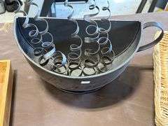 2) Utensil Organizers, Cafe Creme Wall Decor