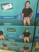 3) Depend Men's Underwear Size S/M