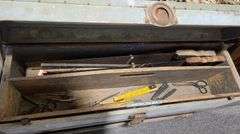 Wooden Tool Chest with Contents