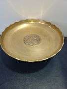 Assorted Brass Items (Candle Sticks, Plates and Vase)