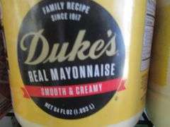 2) Hellmann's Mayonnaise, Dukes smooth & Creamy Mayonnaise