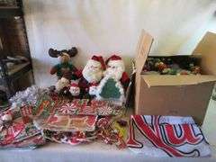 Christmas Decor, Ornaments, Santas, Deer, More