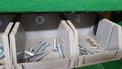 Shelving Unit With Contents: Screws, Washers, Spring Nuts, Fasteners, Screw Anchors and More