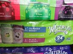 Bubly Sparkling Water, 2) Waterloo Sparkling Water