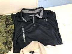 ZeroXposur Swim Trunk, UA Camo Shirt, UA Polo, Express Sweater Shirt