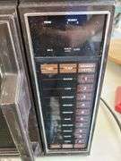Microwave, Mixer and Box of Assorted Grinder Parts