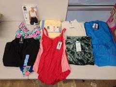 8) Swim Suits, Shirts, Sports Bras, Sandwash Dresses, Crop Pant, Dress,