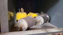 Contents of Bin: Wire, Outlets, Plugs, Incandescent Dimmer, Wall Plates, Duplex Receptacle, Switches