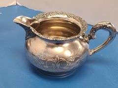 2) Sterling Sugar Dishes with Spoons, Silver Plated Tea Set