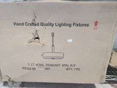 3LT Bowl Pendant Opal Light Fixture
