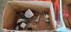 Pallet w/ Assorted Home Improvement items: Insulation, Scissors, Staple Guns, Nails, Framing Square, House-Wrap, 4pk. Dap Caulk, etc.