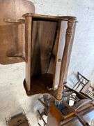 Wooden Side Table with Drawer, Wooden Sewing Box